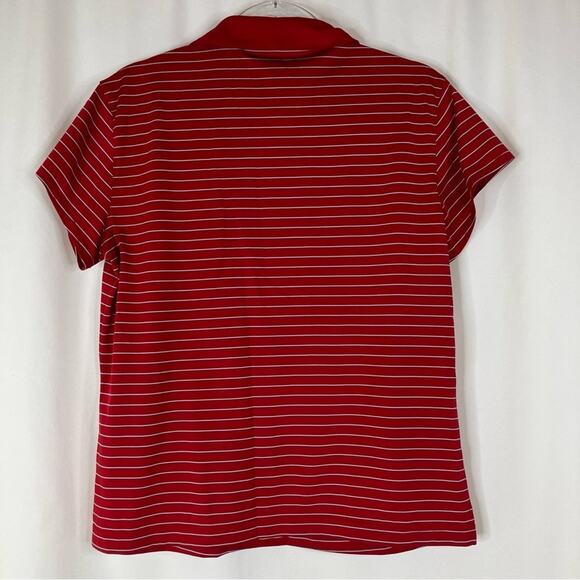 Coca Cola Red Stripe Polo Shirt Short Sleeve Logo Polyester Womens Large - Picture 5 of 5